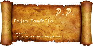 Pajzs Paméla névjegykártya